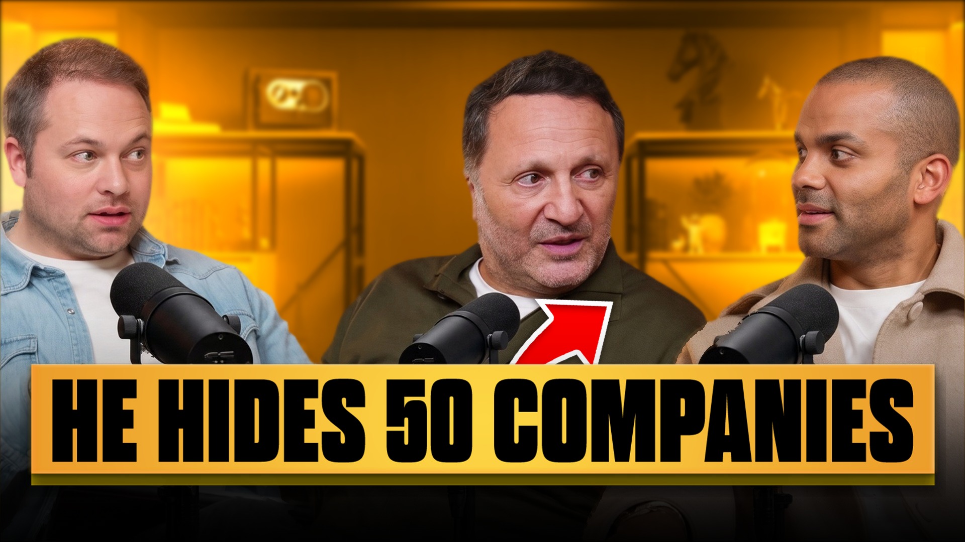Miniature podcast business en anglais : « he hides 60 companies »
